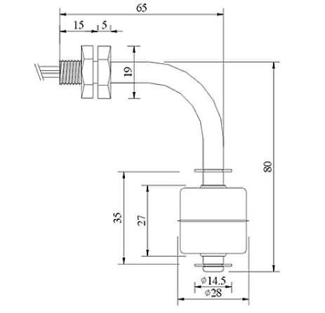 側(cè)裝浮球開(kāi)關(guān)
